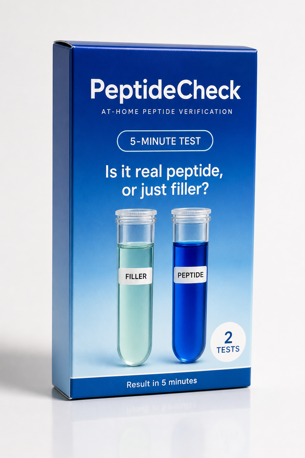 PeptideCheck 2-test kit box